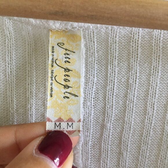 Free People‎ Slouchy Striped Fringe Top Tunic Sz M - Picture 3 of 6